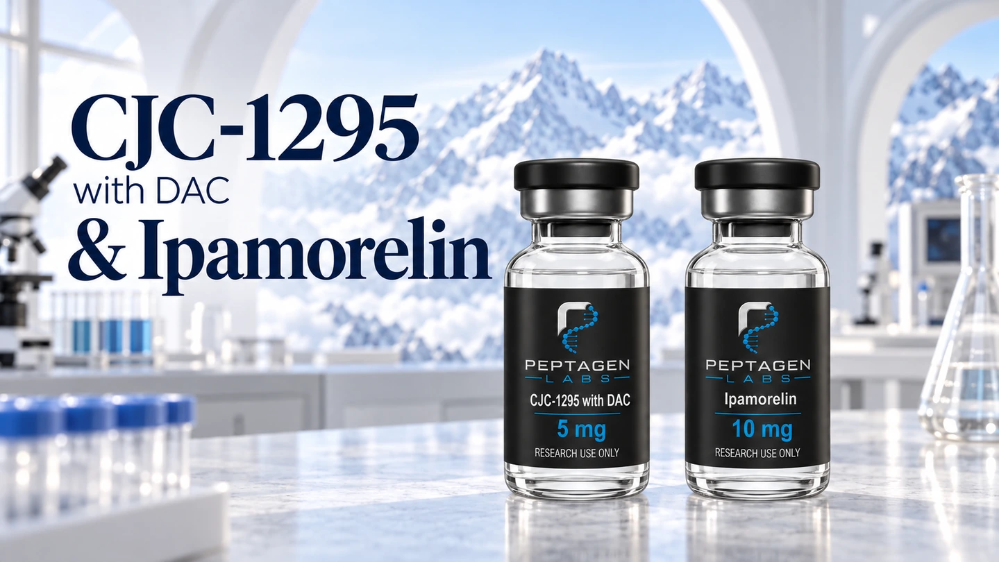 CJC-1295 a Ipamorelin: výskum sekretagógov rastového hormónu