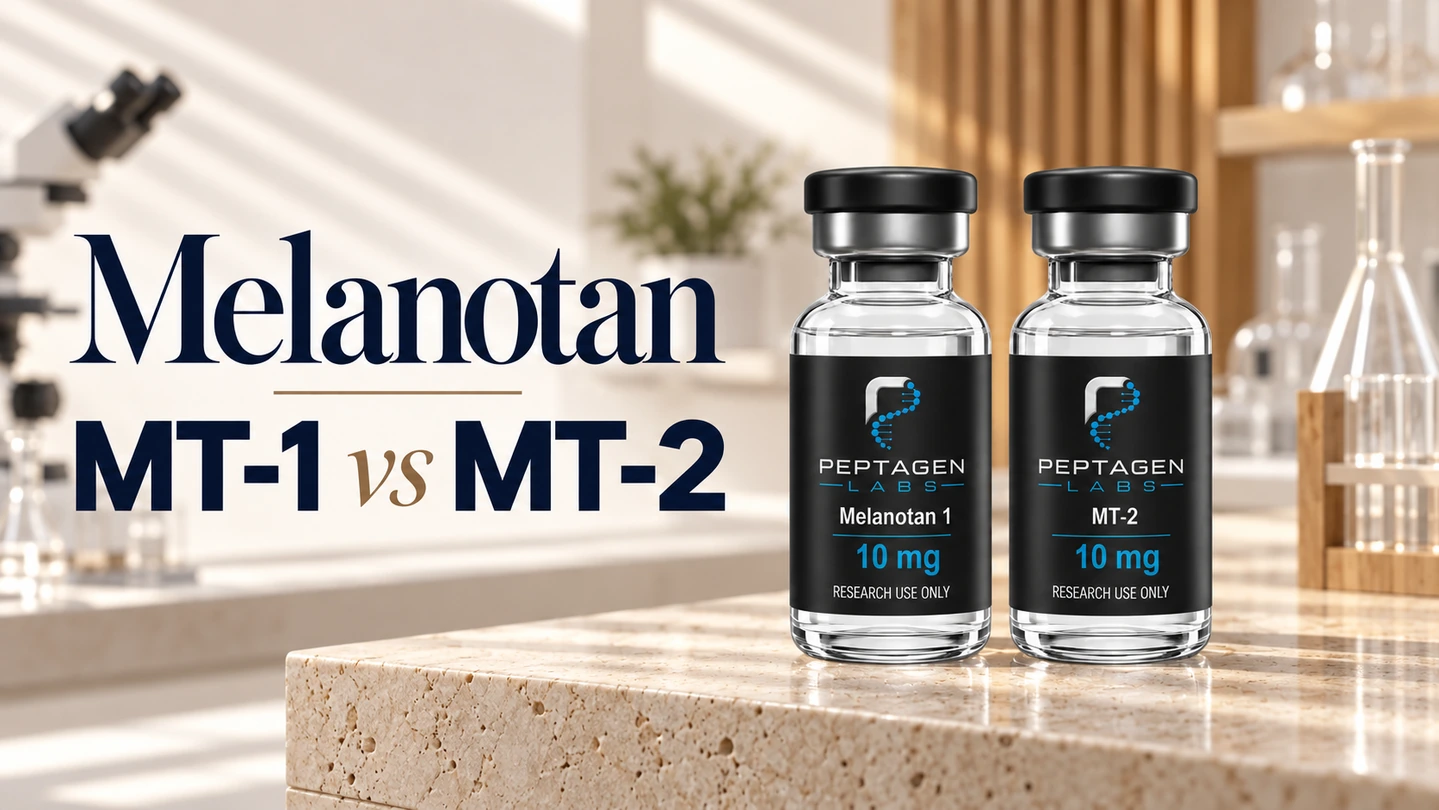 Melanotan MT-1 vs MT-2: štruktúra, dôkazy a regulačný status